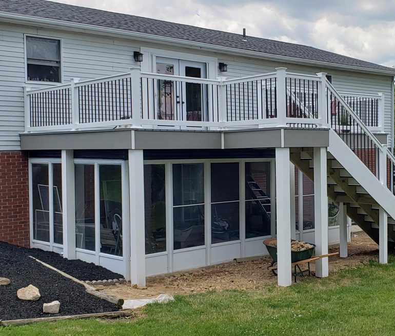 After: 2nd Story Composite Deck over Sunroom in Chambersburg