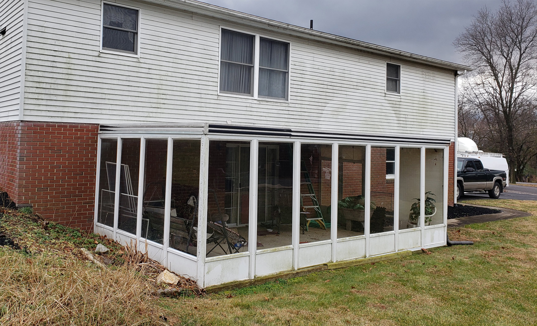 Before: 2nd Story Composite Deck over Sunroom in Chambersburg